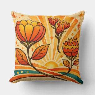 Coussin Fleur d'Horizon Doré  