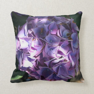 Coussin Fleur d'Hydrangea violette légère