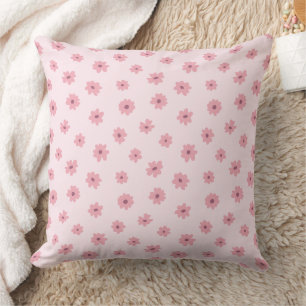 Coussin Fleur Ditsy Féminine Minuscule Rose Printemps Été