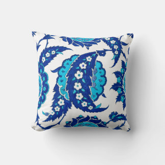 Coussin Fleur d'Iznik Ottoman | Paisley Bleu Turquoise