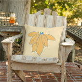 Coussin Fleur dorée sur fond beige (Chaise)