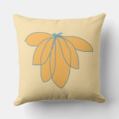 Coussin Fleur dorée sur fond beige (Verso)
