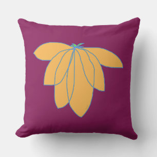 Coussin Fleur Dorée Sur Vin