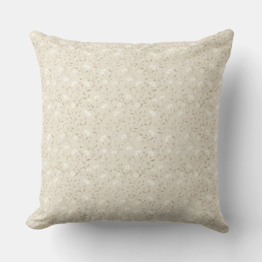 Coussin Fleur Douce Neutre (Recto)