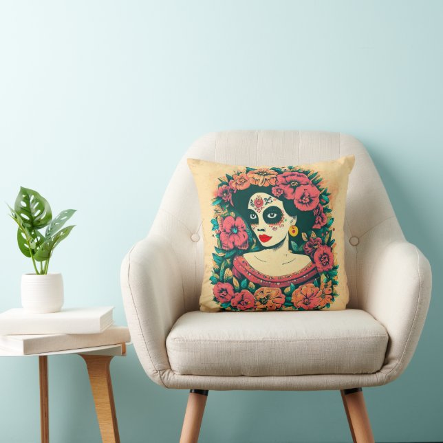 Coussin Fleur femme (Chaise)