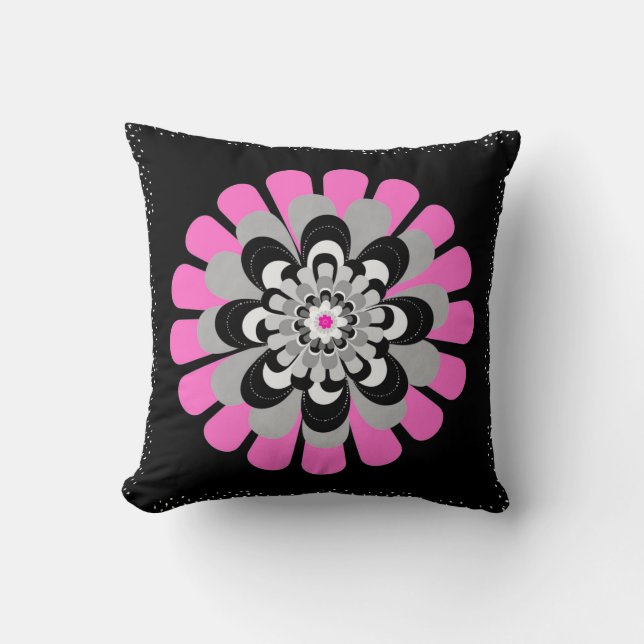 Coussin Fleur Fleurir Rougir (Recto)