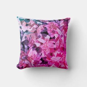 Coussin Fleur floral beige jaune orangé fleurs fleur fleur