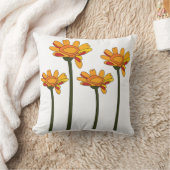 Coussin Fleur Florale Orange Rouge Capriceuse (Couverture)