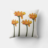 Coussin Fleur Florale Orange Rouge Capriceuse (Verso)