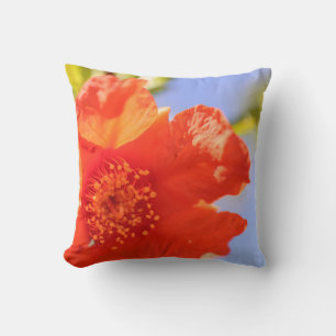 Coussin Fleur Grenade Rouge Fleurir