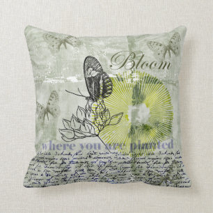 Coussin Fleur inspirée de papillon