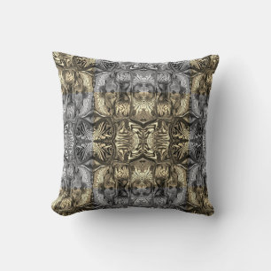 Coussin Fleur Iris Violet / Sepia / B & W / Miroir /