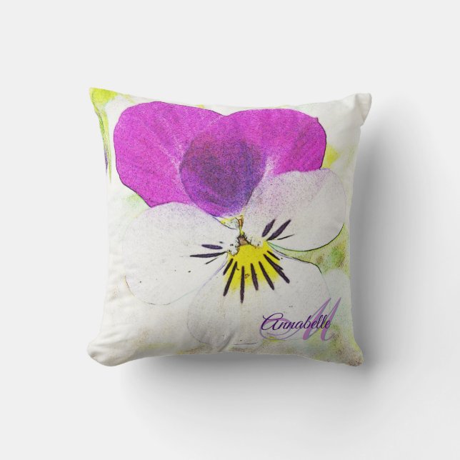 Coussin Fleur la plus fine - Monogramme d'alto (Recto)