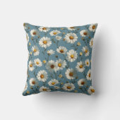Coussin Fleur marguerite en bleu incomparable (Verso)