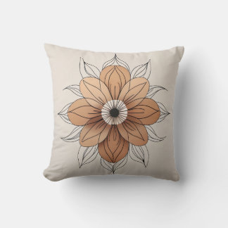 Coussin Fleur minimaliste Boho