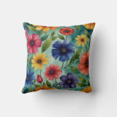 Coussin Fleur Moderne Violet  (Verso)