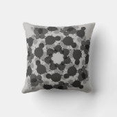 Coussin Fleur noire et grise Abstraite (Verso)