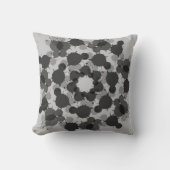 Coussin Fleur noire et grise Abstraite (Recto)