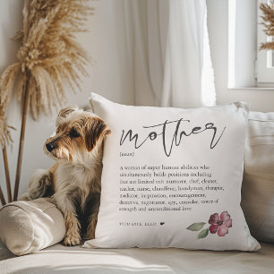 Coussin Fleur Nom de la mère Fête des mères