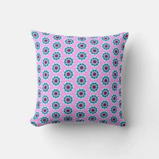 Coussin Fleur numérique colorée