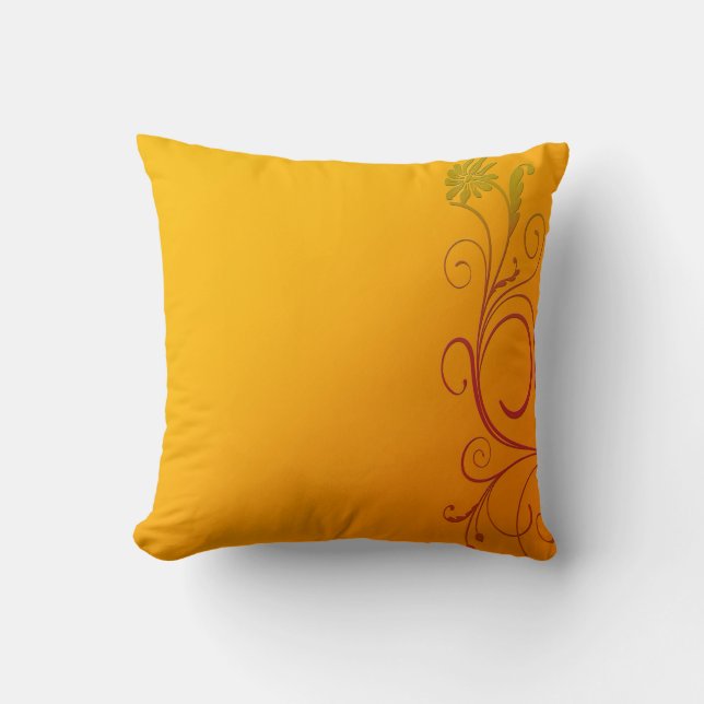 Coussin Fleur orange (Recto)