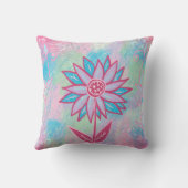 Coussin Fleur Pastel à main mignonne (Verso)