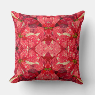 Coussin Fleur plante rouge Poinsettia