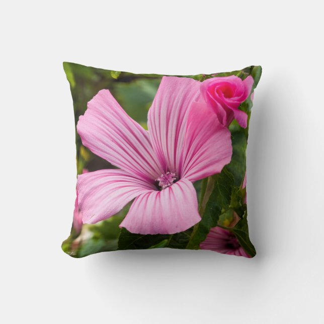 Coussin fleur rose (Recto)