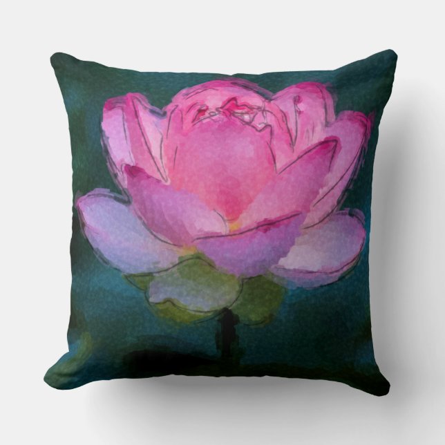 Coussin Fleur rose (Recto)