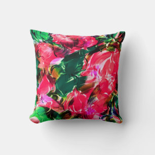 Coussin Fleur rose rose rose pâle du jardin printanier
