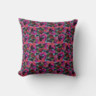 Coussin Fleur rose vif