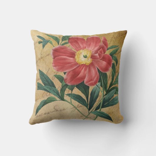 Coussin Fleur rouge (Verso)