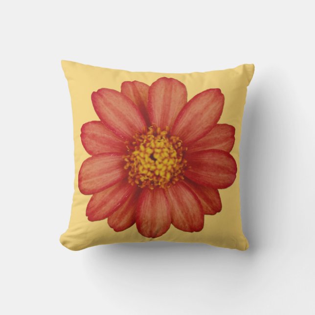 Coussin fleur rouge (Recto)