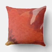 Coussin Fleur rouge Abstraite moderne par RD (Recto)