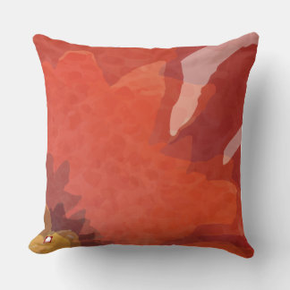Coussin Fleur rouge Abstraite moderne par RD
