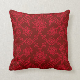 Coussin Fleur rouge Boho chic