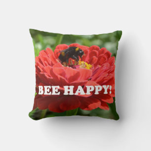 Coussin Fleur rouge d'Abee Happy