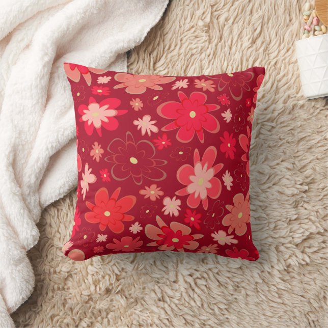 Coussin Fleur rouge vif (Couverture)