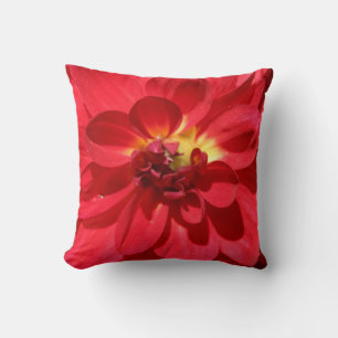 Coussin Fleur Ruby Red Dahlia