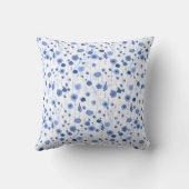 Coussin Fleur sauvage blanche bleue Monogramme Initial Flo (Verso)