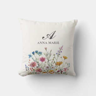 Coussin Fleur sauvage Boho Chic Baby Girl Nursery