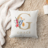 Coussin Fleur sauvage de printemps à l'aquarelle Fausse le (Couverture)