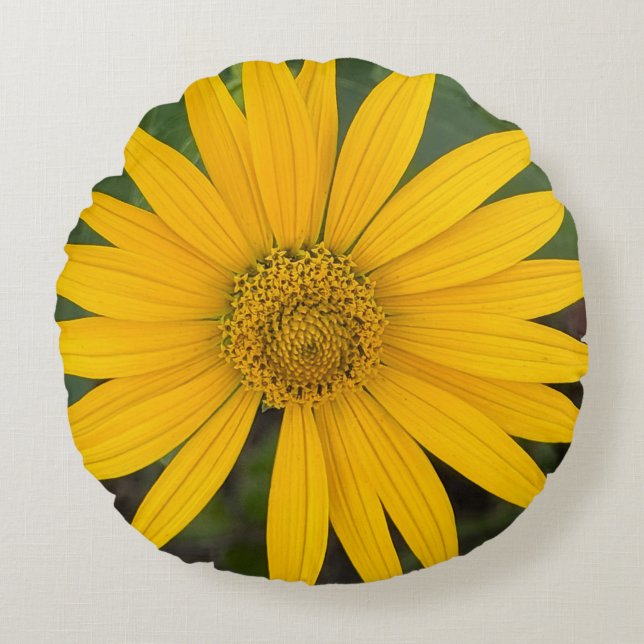 Coussin Fleur Sauvage Jaune (Devant)