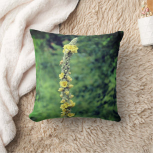 Coussin Fleur sauvage jaune Mullein