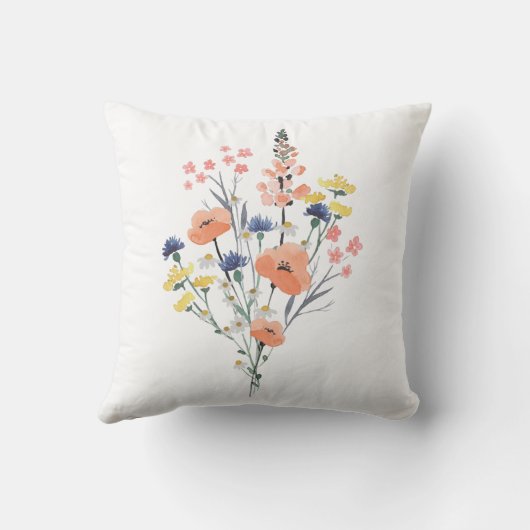 Coussin Fleur sauvage monochrome (Verso)