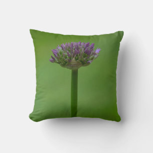 Coussin Fleur sauvage vert et purpler