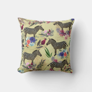 Coussin Fleur sauvage Zebra