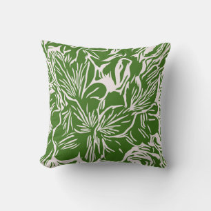 Coussin Fleur tropicale botanique abstraite