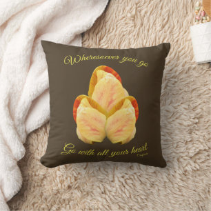 Coussin Fleur Tulip Aller Avec Votre Coeur Inspirationnel