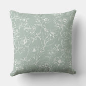 Coussin Fleur Vert Bébé Timeless Vintage (Verso)